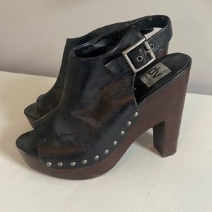 Dolce Vita Black Leather Studded Pumps